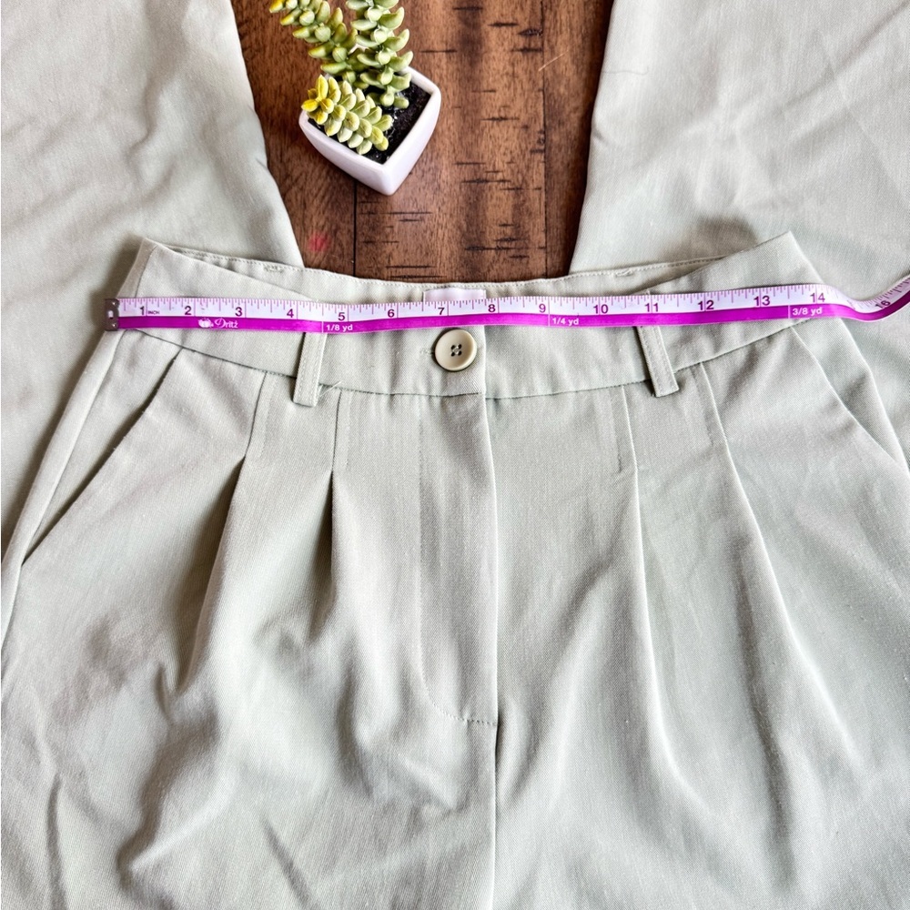 Princess Polly Sophisticated Green Wide Leg Pants with Tailored Fit - Picture 7 of 15